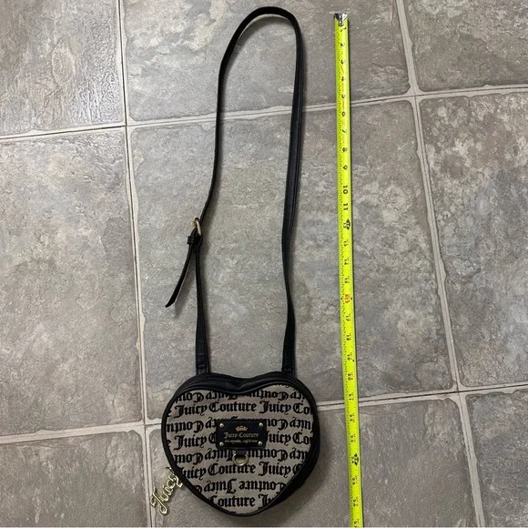 Juicy Couture Heart Shaped Purse | Crossbody Bag | Brown and Black - Picture 7 of 7